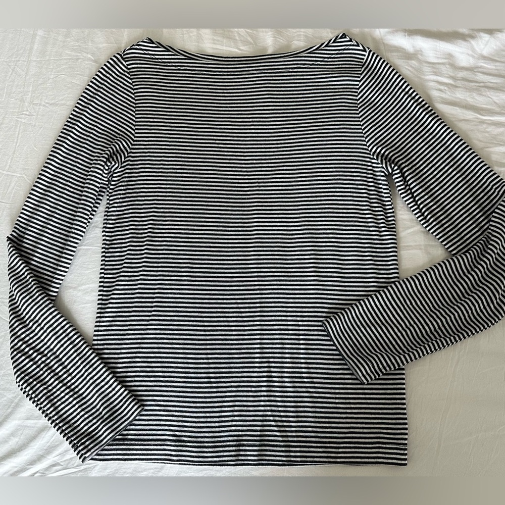 GAP Boatneck Striped Long Sleeve Top in Tall - Picture 2 of 3